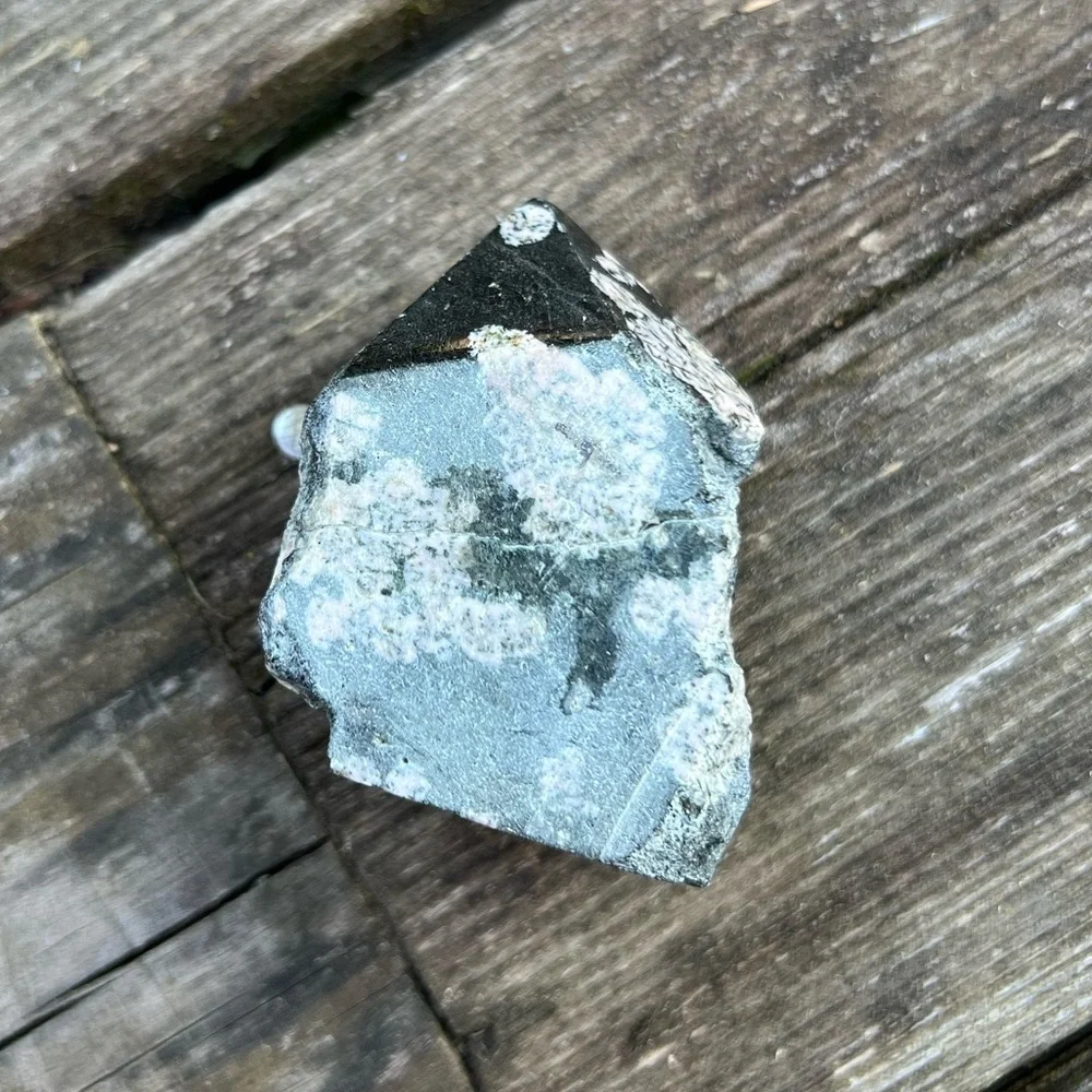 Snowflake Obsidian Crystal Pointed Tower - Picture 3 of 11